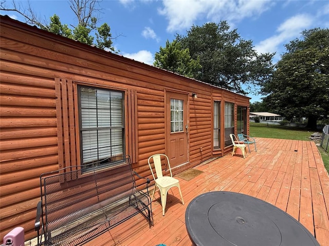 410052 E 1103rd Rd, Checotah, OK 74426 - view of wooden deck