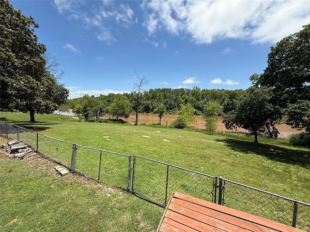 410052 E 1103rd Rd, Checotah, OK 74426 - view of yard with a gate and a view of countryside