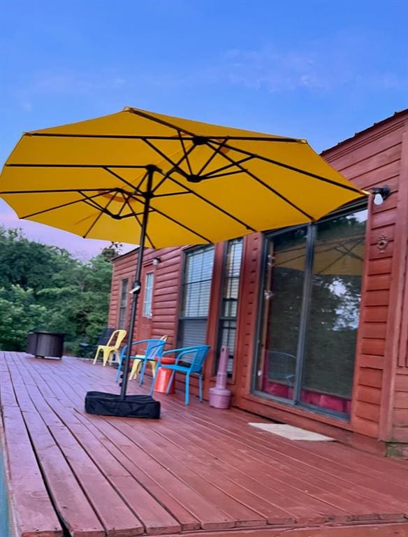 410052 E 1103rd Rd, Checotah, OK 74426 - view of wooden terrace