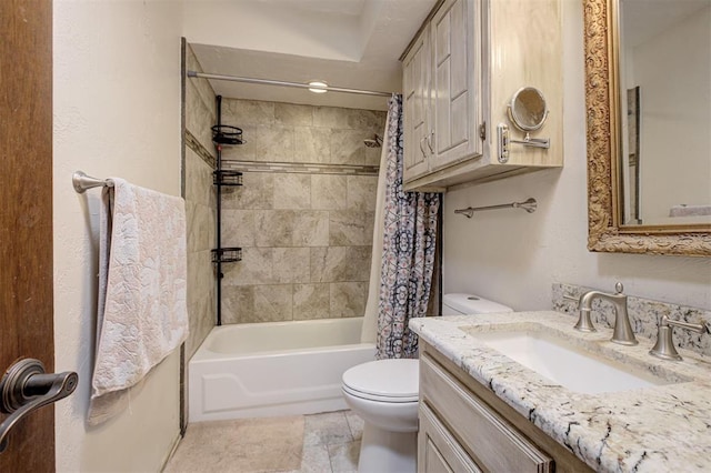 11129 E Thayer St, Midwest City, OK 73130 - bathroom featuring vanity and shower / bathtub combination with curtain