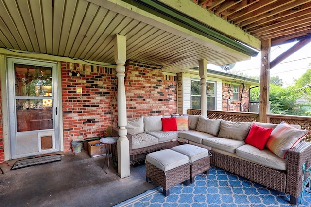 801 Bonnie Ave, Purcell, OK 73080 - view of patio / terrace featuring outdoor lounge area