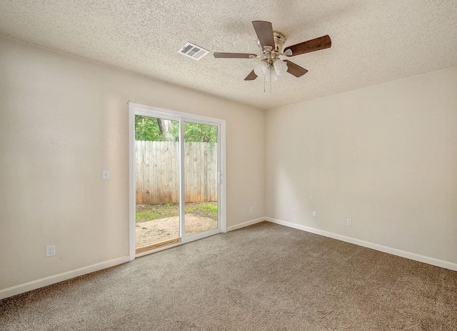 6225 SE 46th St, Oklahoma City, OK 73135 - carpeted empty room featuring a ceiling fan and a textured ceiling