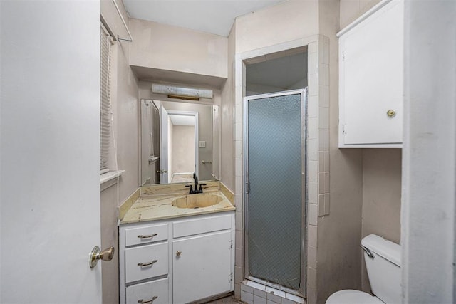 814 NW 48th St, Lawton, OK 73505 - full bathroom with toilet, vanity, and a stall shower