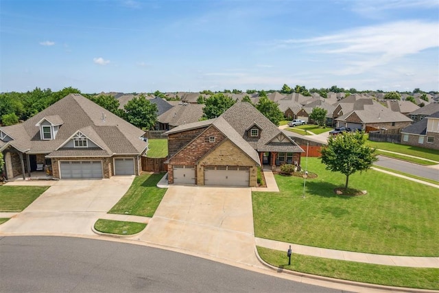 917 NW 186th St, Edmond, OK 73012 - view of front of property with brick siding, driveway, a residential view, and an attached garage