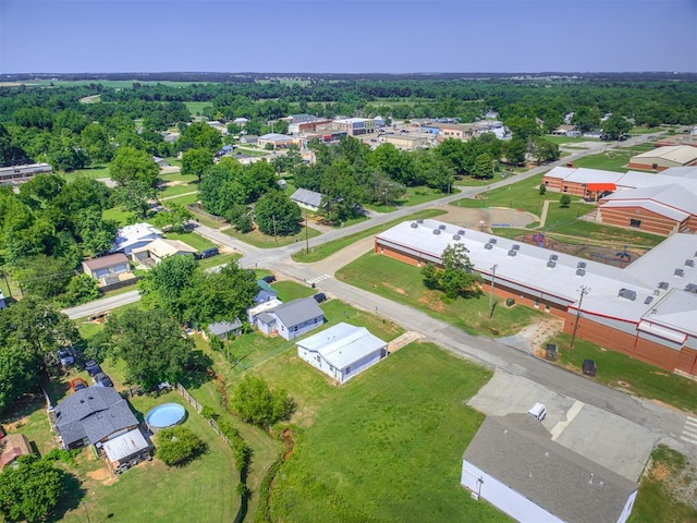 211 S 6th St, Mcloud, OK 74851 - aerial perspective of suburban area