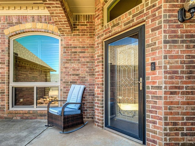 1316 NW 171st St, Edmond, OK 73012 - doorway to property with brick siding