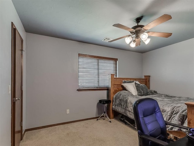 1316 NW 171st St, Edmond, OK 73012 - bedroom with light colored carpet and a ceiling fan