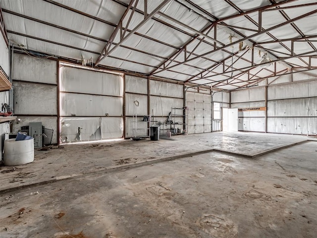 16101 S Rock Creek Rd, Shawnee, OK 74801 - garage featuring metal wall