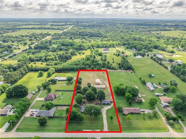 16101 S Rock Creek Rd, Shawnee, OK 74801 - aerial overview of property's location with property boundaries highlighted
