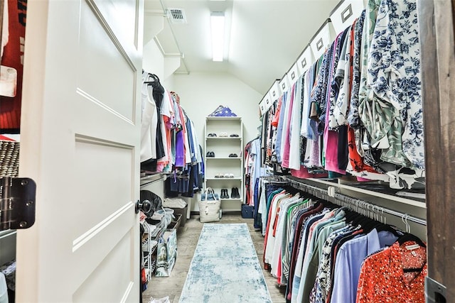 3434 Crampton Gap Way, Norman, OK 73069 - spacious closet featuring vaulted ceiling