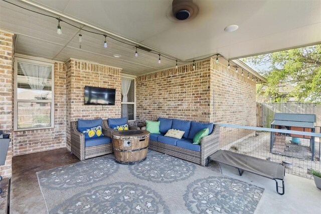 2913 Elmo Way, Oklahoma City, OK 73160 - view of patio with an outdoor hangout area