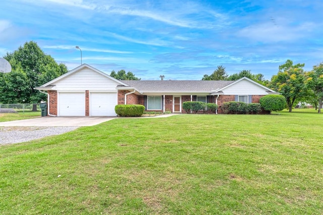 3860 Wake Forest Rd, Edmond, OK 73034 - ranch-style house featuring driveway, a garage, and brick siding
