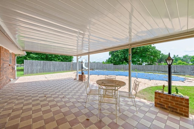 3860 Wake Forest Rd, Edmond, OK 73034 - fenced backyard featuring a patio