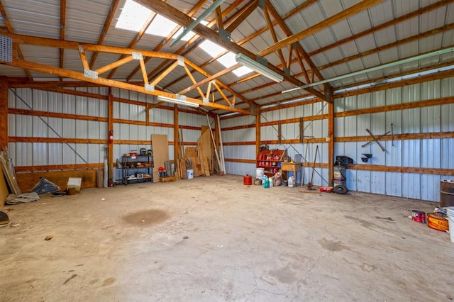 3860 Wake Forest Rd, Edmond, OK 73034 - garage featuring metal wall