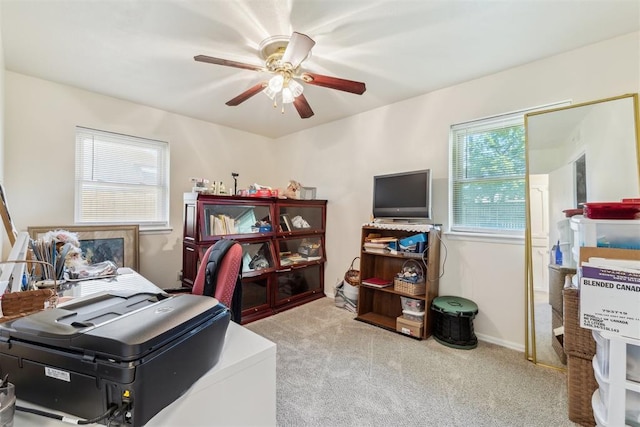 4912 NW 29th St, Oklahoma City, OK 73127 - carpeted office featuring a ceiling fan