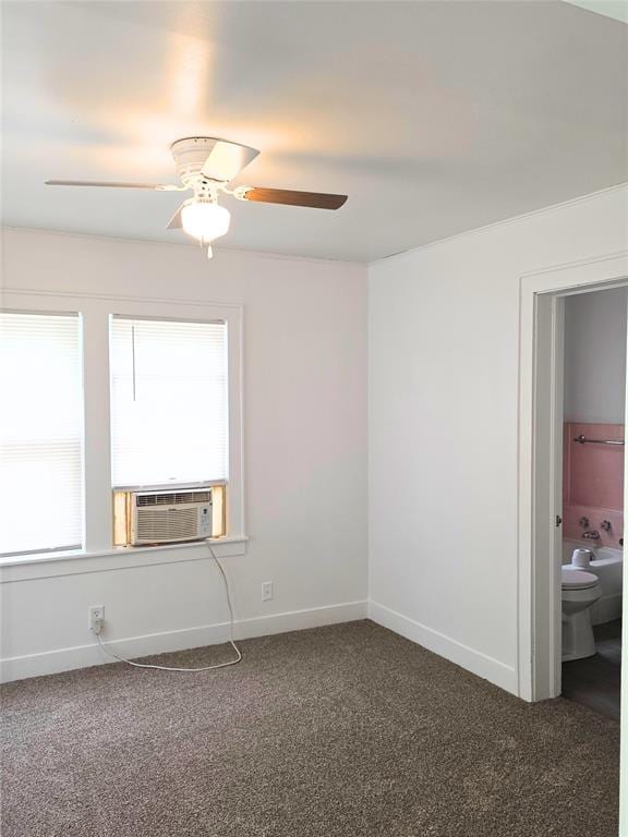 926 S 9th St, Chickasha, OK 73018 - unfurnished room featuring cooling unit, ceiling fan, and carpet floors