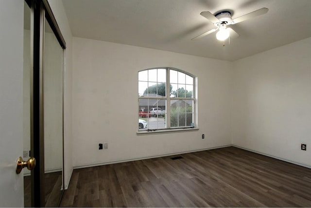 8113 Turtle Dove Dr, Oklahoma City, OK 73132 - unfurnished room with wood finished floors and ceiling fan