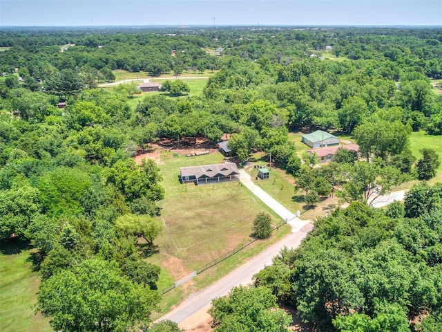 3 Antler Blvd, Mcloud, OK 74851 - drone / aerial view of a heavily wooded area