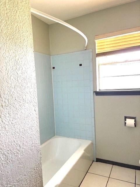 5720 Rushing Rd, Oklahoma City, OK 73132 - bathroom featuring tile patterned flooring and shower / tub combination