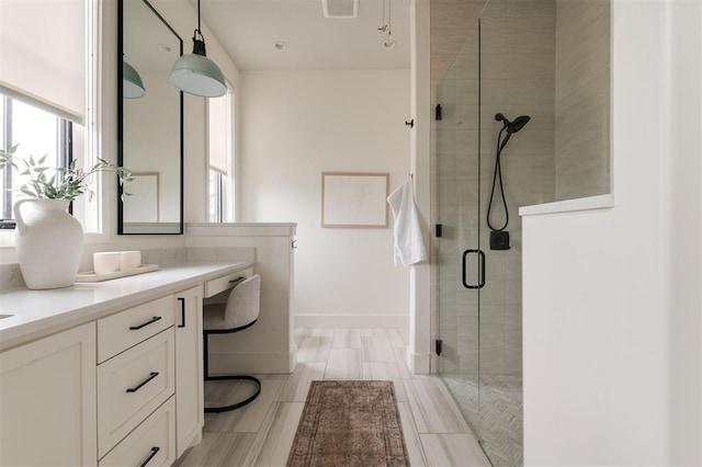 1700 Runway Blvd, Oklahoma City, OK 73108 - bathroom featuring vanity and a shower stall