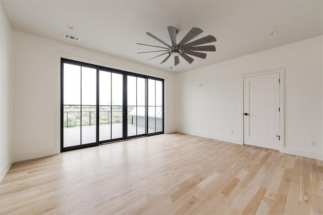1700 Runway Blvd, Oklahoma City, OK 73108 - empty room featuring light wood finished floors and ceiling fan