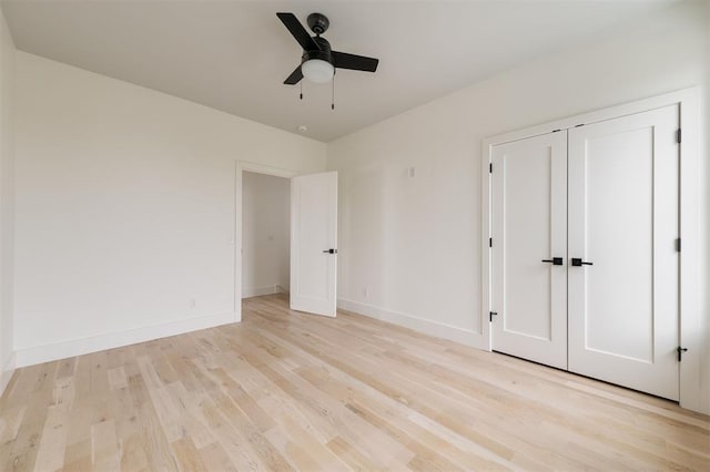 1700 Runway Blvd, Oklahoma City, OK 73108 - unfurnished bedroom featuring light wood-type flooring and ceiling fan