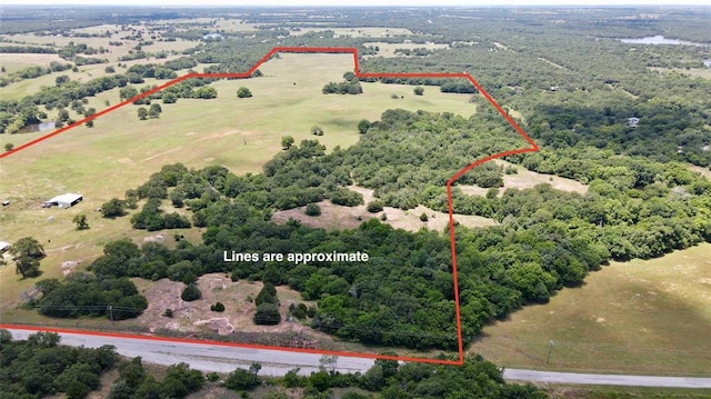 5311 S Cason Rd, Marlow, OK 73055 - overview of rural landscape with property parcel outlined