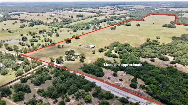 5311 S Cason Rd, Marlow, OK 73055 - view of rural area featuring property parcel outlined