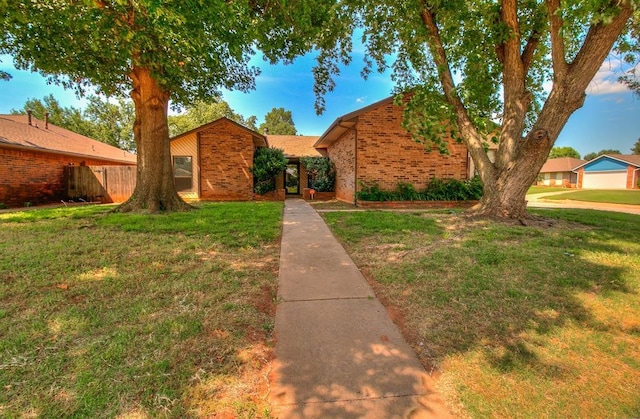 1405 Creston Way, Edmond, OK 73012 - mid-century modern home featuring brick siding