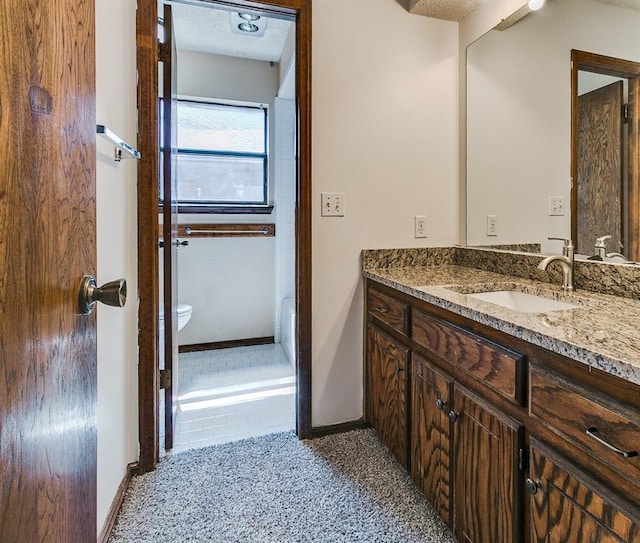 1405 Creston Way, Edmond, OK 73012 - bathroom featuring vanity and toilet