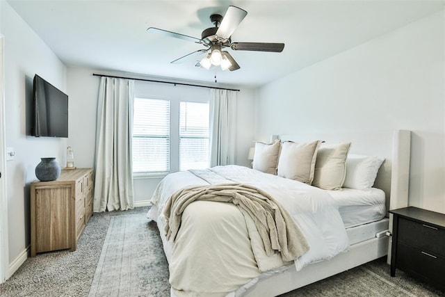 16336 Coldfire Rd, Oklahoma City, OK 73170 - bedroom with light carpet and a ceiling fan