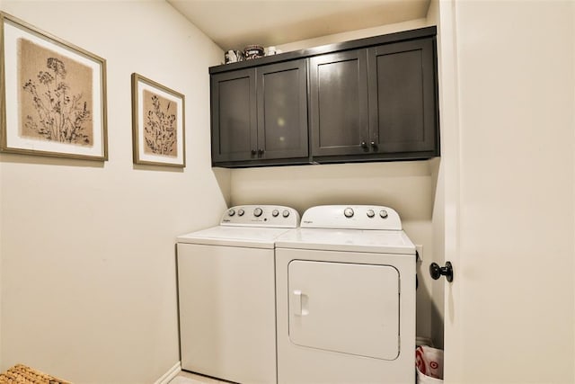 16336 Coldfire Rd, Oklahoma City, OK 73170 - laundry room with washing machine and clothes dryer and cabinet space