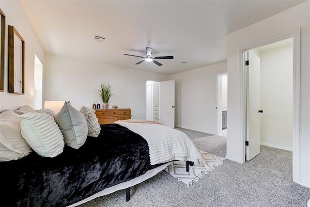 2617 NW 58th St, Oklahoma City, OK 73112 - bedroom featuring carpet flooring and a ceiling fan