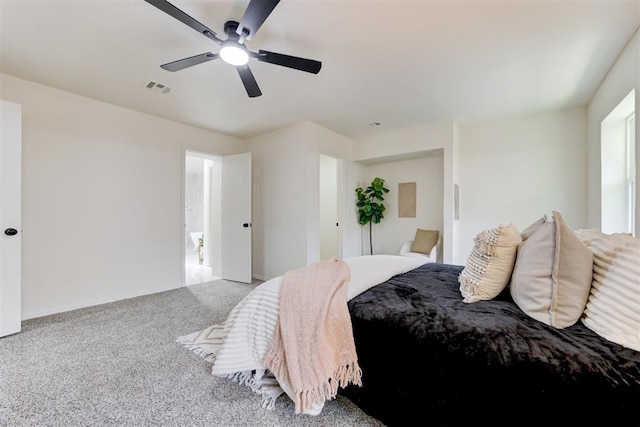 2617 NW 58th St, Oklahoma City, OK 73112 - carpeted bedroom featuring ceiling fan