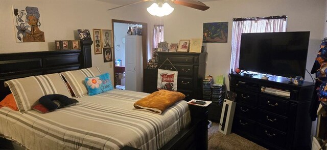 10623 White Oak Canyon Rd, Oklahoma City, OK 73162 - bedroom featuring carpet flooring and a ceiling fan