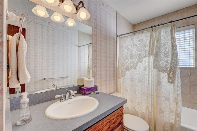 302 Tanglewood Dr, Yukon, OK 73099 - full bath featuring vanity and shower / bath combination with curtain