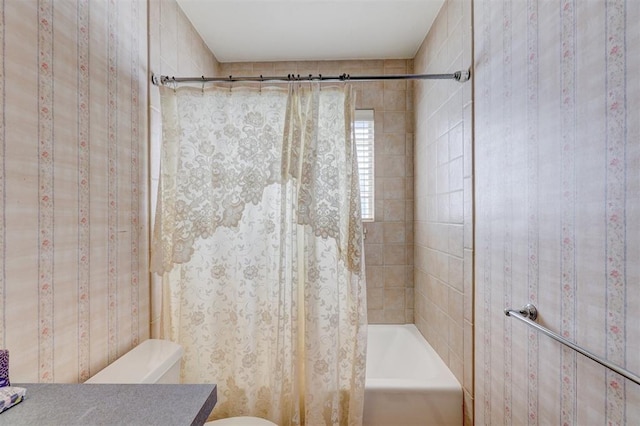 302 Tanglewood Dr, Yukon, OK 73099 - bathroom with shower / bath combo and vanity
