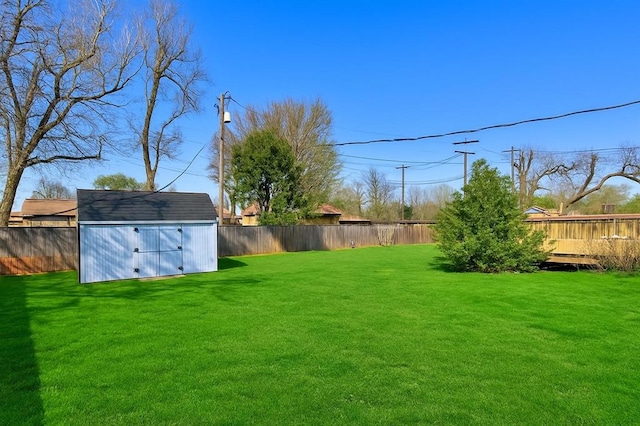 302 Tanglewood Dr, Yukon, OK 73099 - fenced backyard with a storage shed