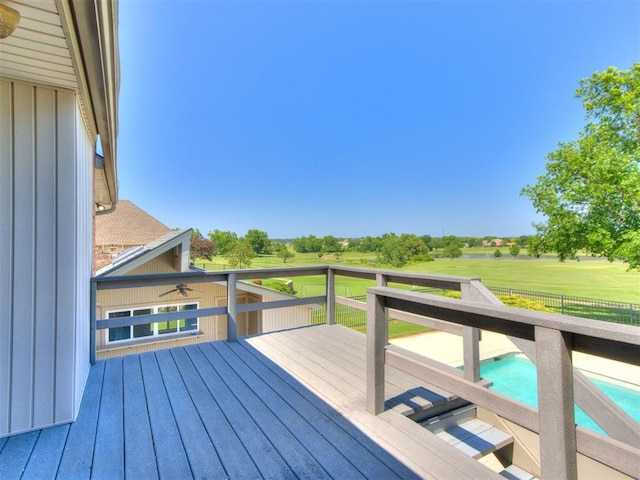 9 Country Club Rd, Shawnee, OK 74801 - wooden terrace with golf course view
