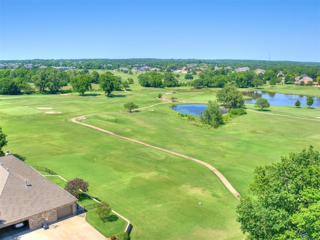 9 Country Club Rd, Shawnee, OK 74801 - aerial view of a nearby body of water, a golf club, and a tree filled landscape