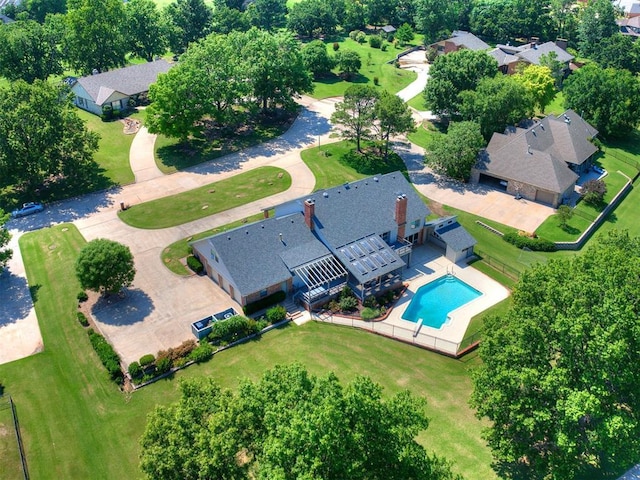 9 Country Club Rd, Shawnee, OK 74801 - bird's eye view of a pool area
