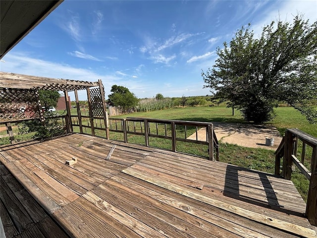 1540 Cross Rd, Altus, OK 29483 - deck with a pergola and a lawn