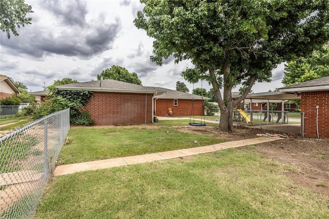 801 N Hunt St, Hydro, OK 73048 - view of yard featuring an attached carport