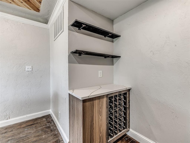 3157 NW 25th St, Oklahoma City, OK 73107 - indoor dry bar featuring dark wood-type flooring