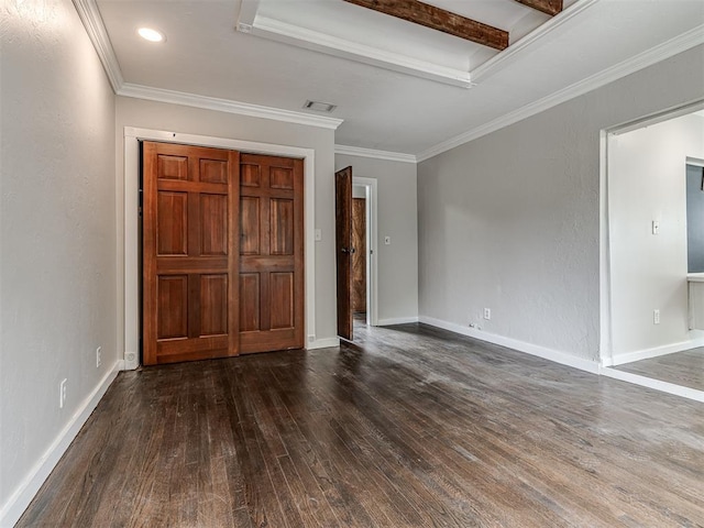 3157 NW 25th St, Oklahoma City, OK 73107 - empty room with hardwood / wood-style flooring and crown molding
