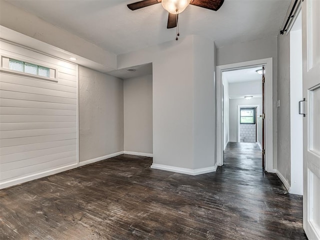 3157 NW 25th St, Oklahoma City, OK 73107 - spare room with hardwood / wood-style flooring and ceiling fan