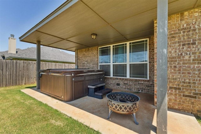 868 Phils Way, Piedmont, OK 73078 - view of patio featuring a hot tub
