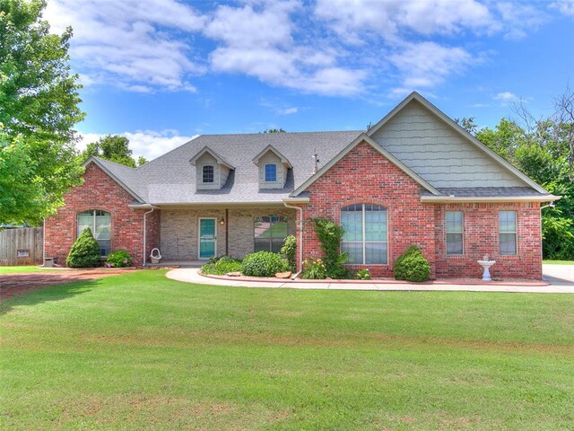 3393 Creek View Ct, Newcastle, OK 73065 - view of front of property with brick siding and a shingled roof