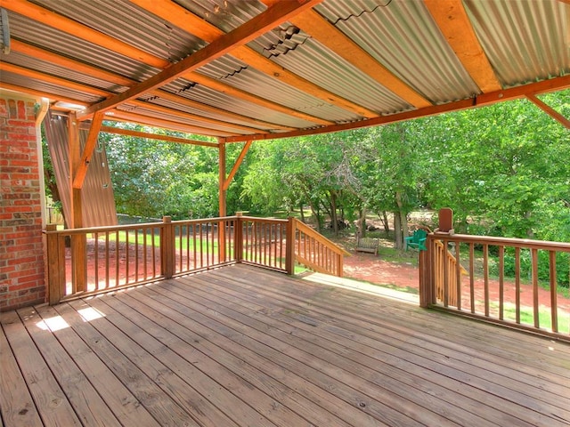 3393 Creek View Ct, Newcastle, OK 73065 - view of wooden terrace