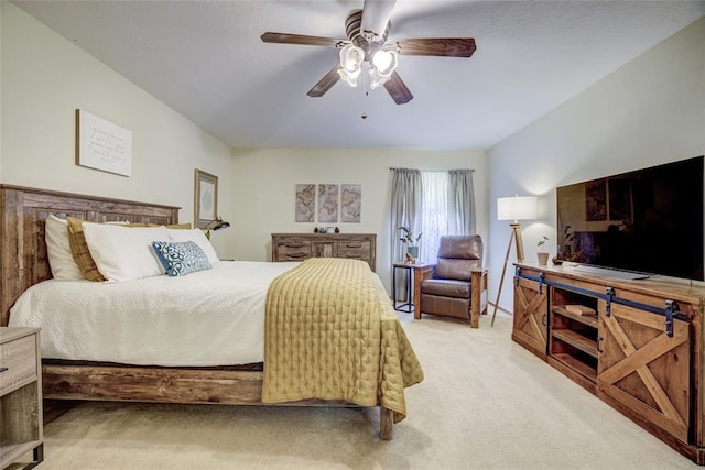 2010 Trailview Ct, Norman, OK 73072 - bedroom featuring light colored carpet and ceiling fan